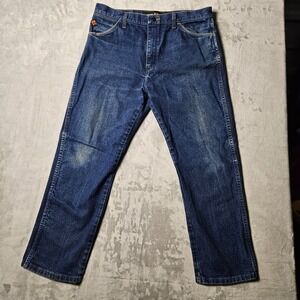 Wrangler FR13MWZ Flame Resistant Jeans Mens 36x30 Dark Wash Workwear